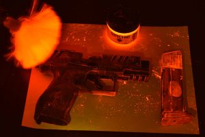 Fingerprint processing of a firearm